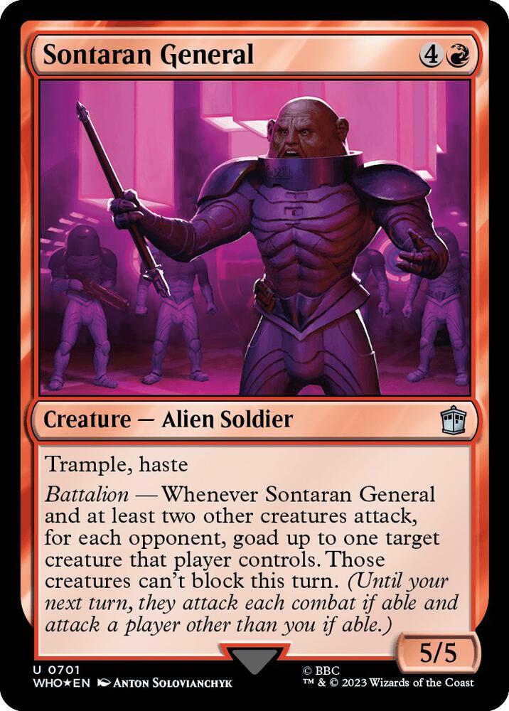 Sontaran General (Surge Foil) 701 card from Universes Beyond: Doctor Who