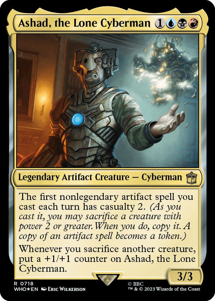 Ashad, the Lone Cyberman (Surge Foil) 718 card from Universes Beyond: Doctor Who