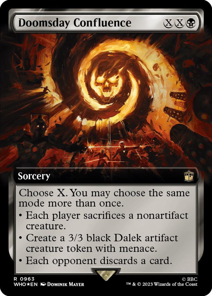 Doomsday Confluence (Extended Art) (Surge Foil) 963 card from Universes Beyond: Doctor Who
