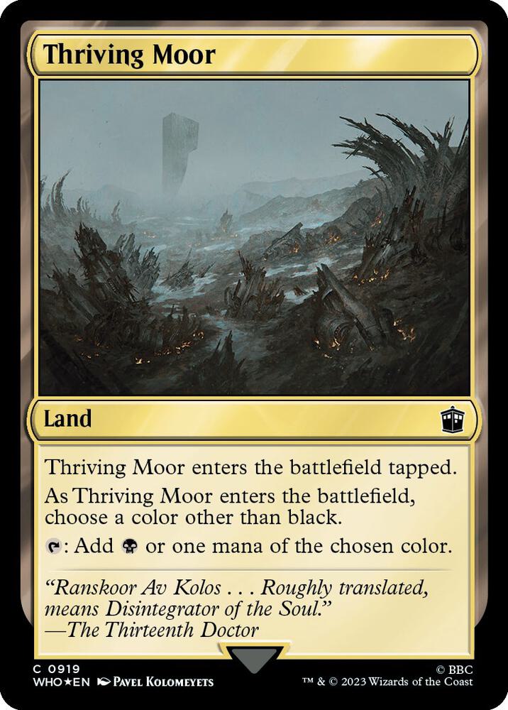 Thriving Moor (Surge Foil) 919 card from Universes Beyond: Doctor Who