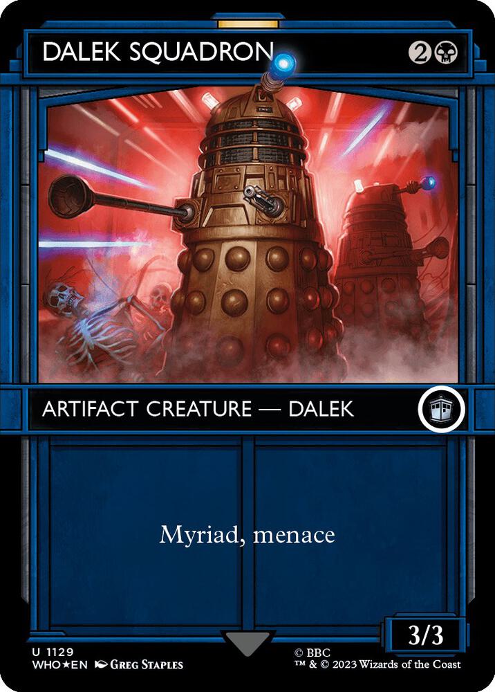 Dalek Squadron (Showcase) (Surge Foil) 1129 card from Universes Beyond: Doctor Who