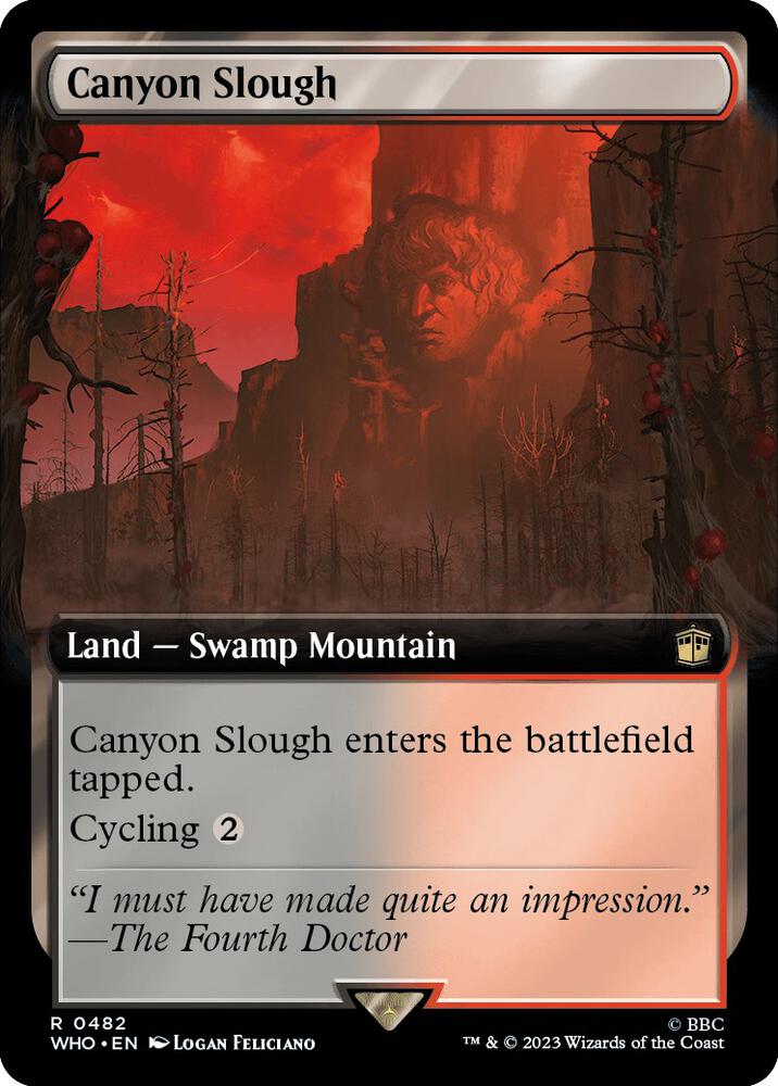 Canyon Slough (Extended Art) 482 card from Universes Beyond: Doctor Who