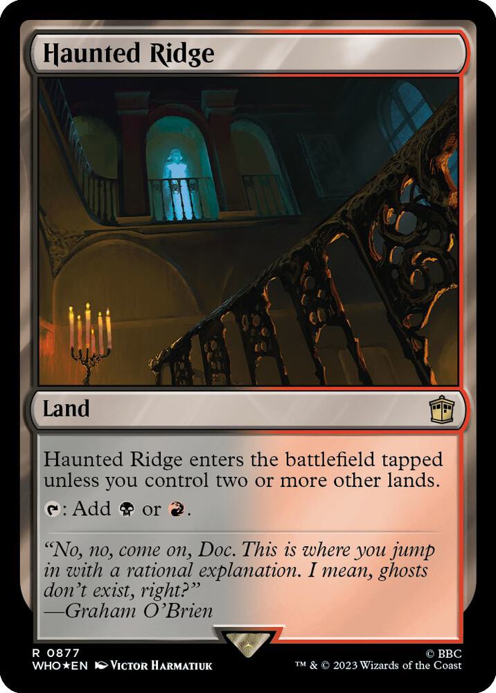 Haunted Ridge (Surge Foil) 877 card from Universes Beyond: Doctor Who