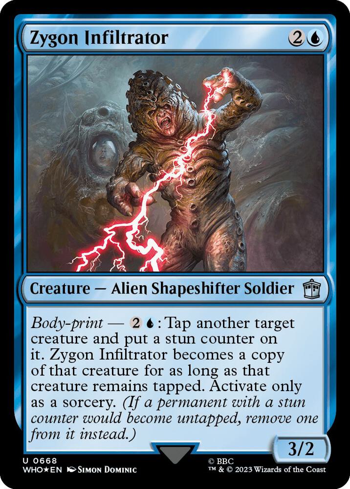 Zygon Infiltrator (Surge Foil) 668 card from Universes Beyond: Doctor Who