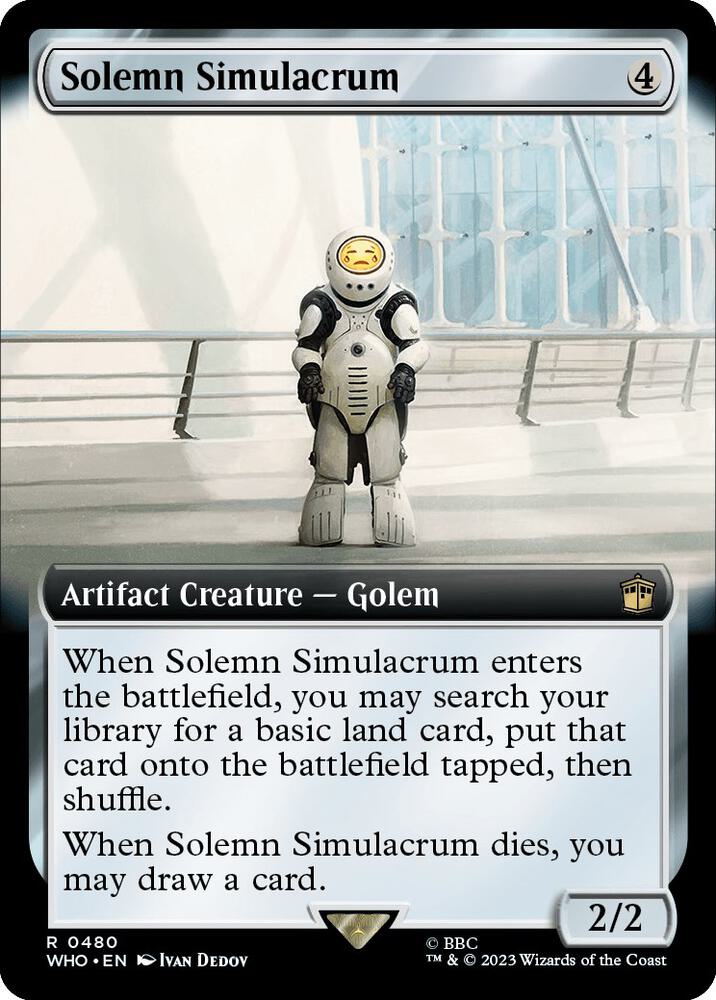 Solemn Simulacrum (Extended Art) 480 card from Universes Beyond: Doctor Who