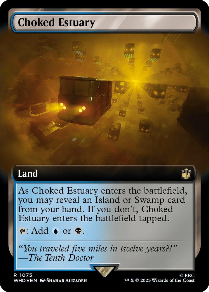 Choked Estuary (Extended Art) (Surge Foil) 1075 card from Universes Beyond: Doctor Who
