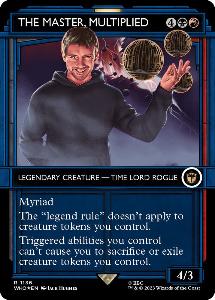 The Master, Multiplied (Showcase) (Surge Foil) 1136 card from Universes Beyond: Doctor Who