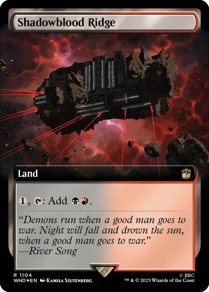 Shadowblood Ridge (Extended Art) (Surge Foil) 1104 card from Universes Beyond: Doctor Who