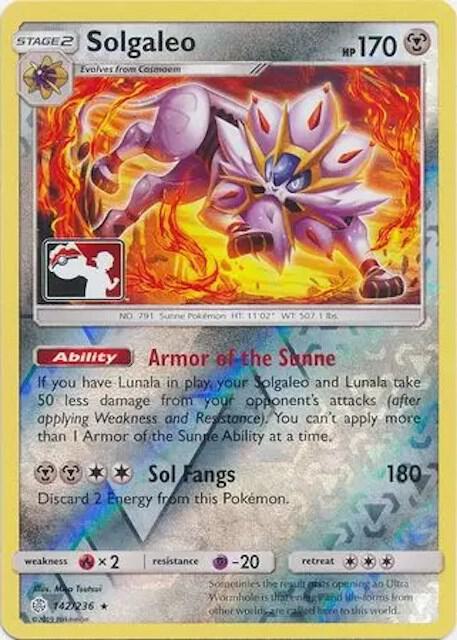 Solgaleo 142/236 card from League & Championship Cards