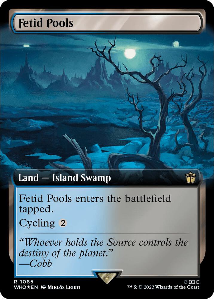 Fetid Pools (Extended Art) (Surge Foil) 1085 card from Universes Beyond: Doctor Who