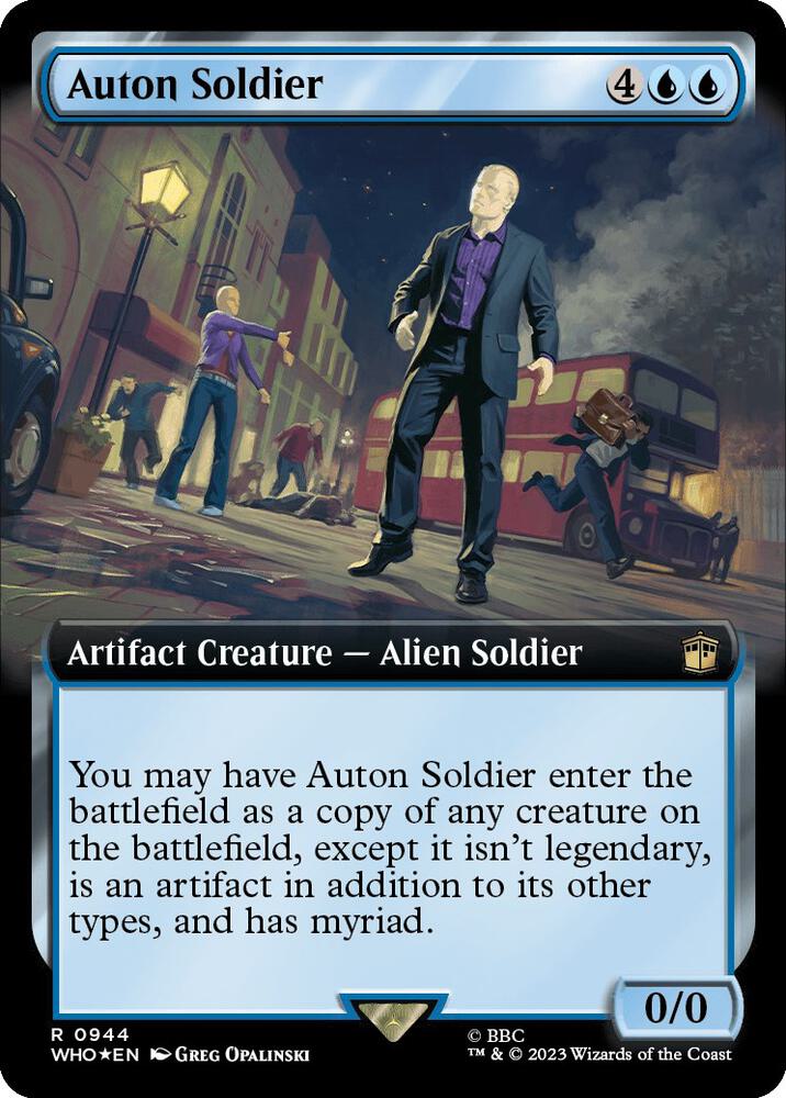 Auton Soldier (Extended Art) (Surge Foil) 944 card from Universes Beyond: Doctor Who