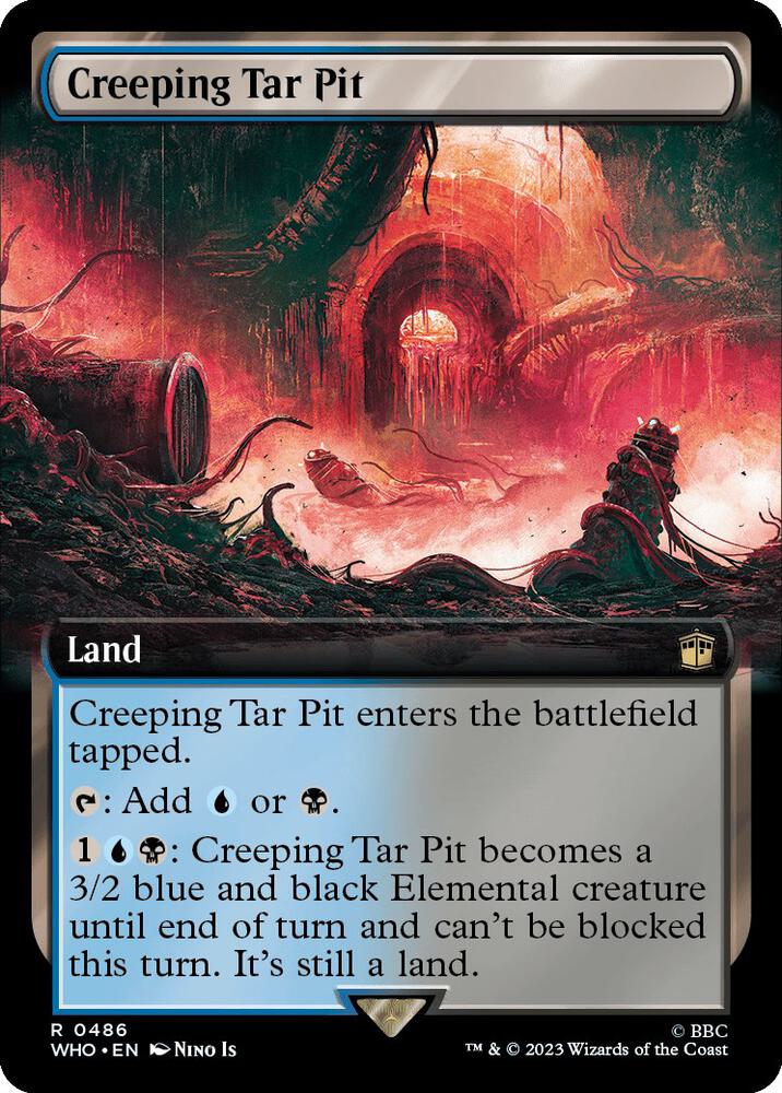 Creeping Tar Pit (Extended Art) 486 card from Universes Beyond: Doctor Who