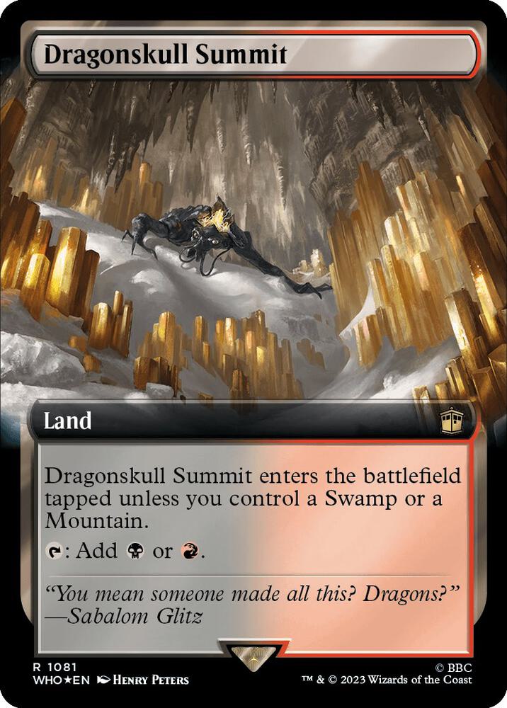 Dragonskull Summit (Extended Art) (Surge Foil) 1081 card from Universes Beyond: Doctor Who