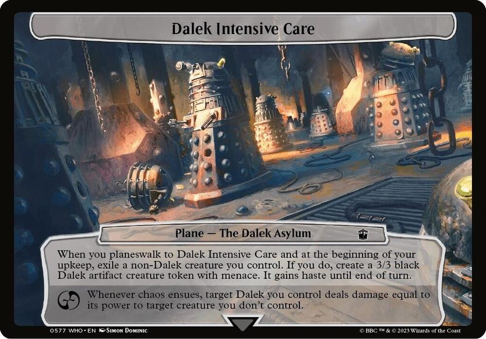 Dalek Intensive Care 577 card from Planechase: Universes Beyond: Doctor Who