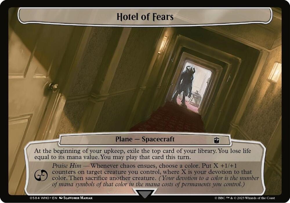 Hotel of Fears 584 card from Planechase: Universes Beyond: Doctor Who