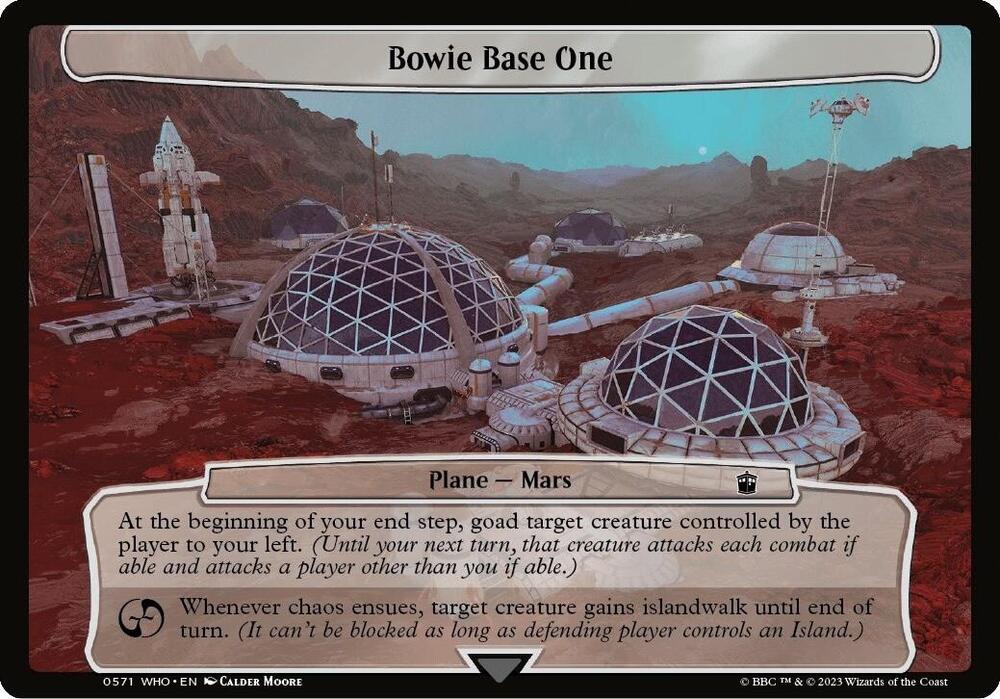 Bowie Base One 571 card from Planechase: Universes Beyond: Doctor Who