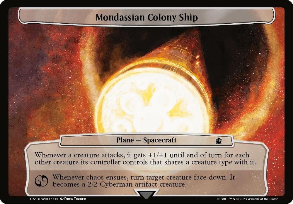 Mondassian Colony Ship 590 card from Planechase: Universes Beyond: Doctor Who