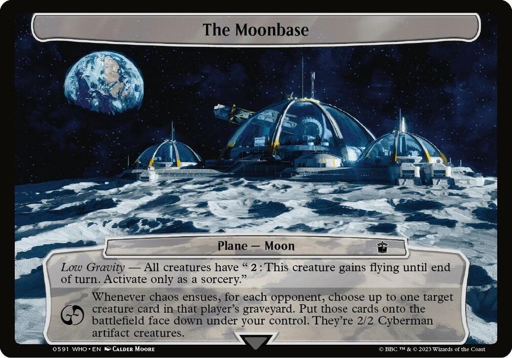 The Moonbase 591 card from Planechase: Universes Beyond: Doctor Who