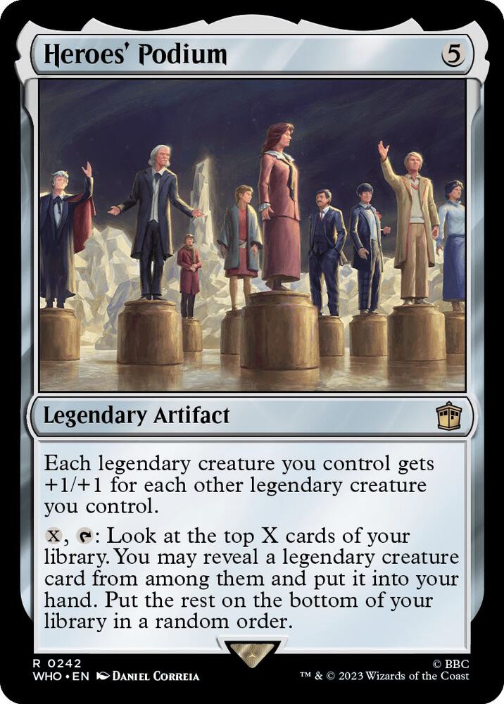 Heroes' Podium 242 card from Universes Beyond: Doctor Who