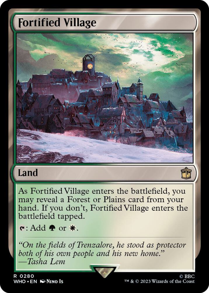 Fortified Village 280 card from Universes Beyond: Doctor Who