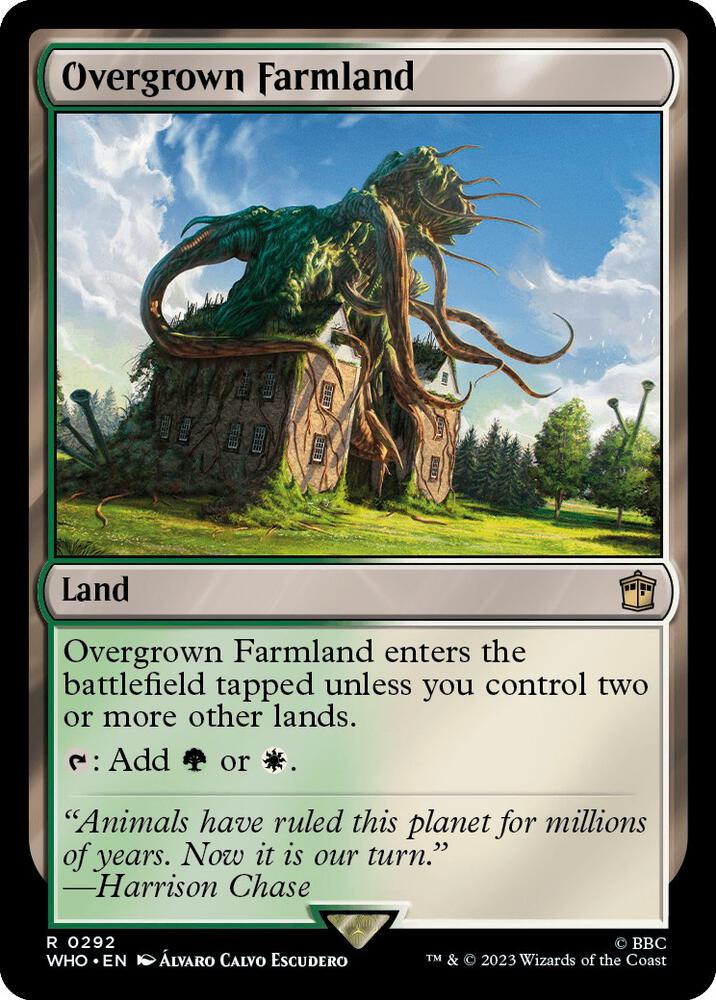 Overgrown Farmland 292 card from Universes Beyond: Doctor Who