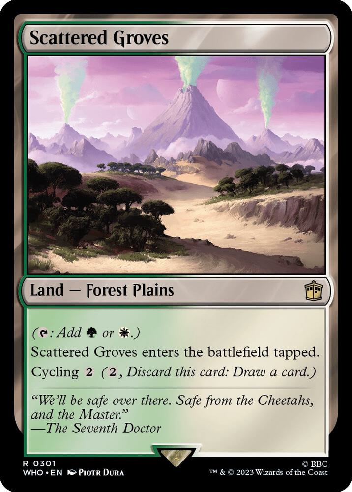 Scattered Groves 301 card from Universes Beyond: Doctor Who