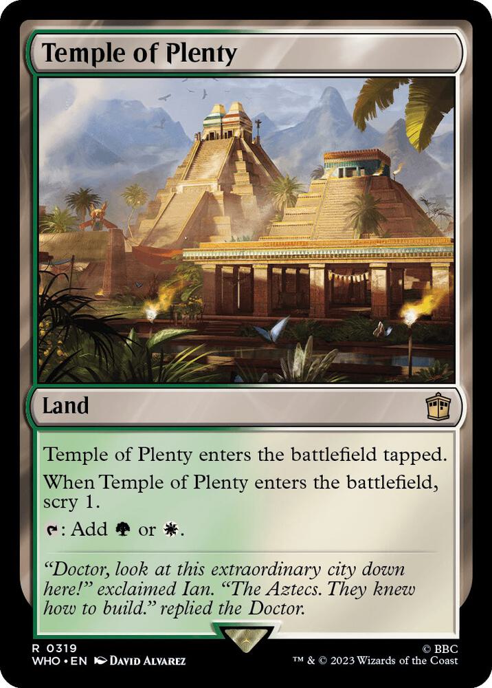 Temple of Plenty 319 card from Universes Beyond: Doctor Who