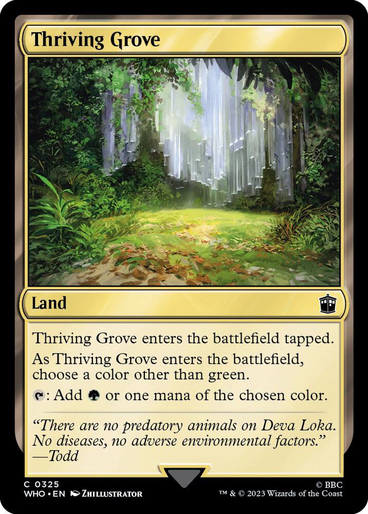 Thriving Grove 325 card from Universes Beyond: Doctor Who