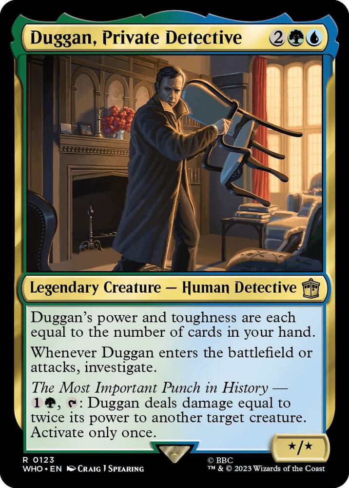 Duggan, Private Detective 123 card from Universes Beyond: Doctor Who