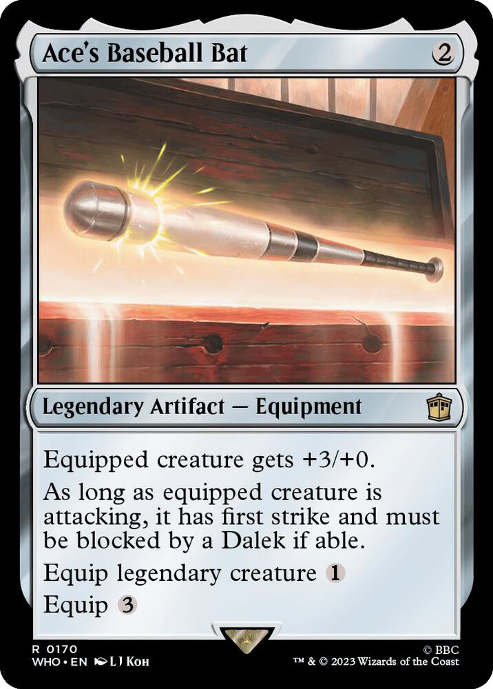 Ace's Baseball Bat 170 card from Universes Beyond: Doctor Who