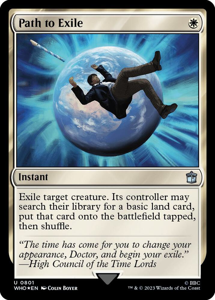 Path to Exile (Surge Foil) 801 card from Universes Beyond: Doctor Who