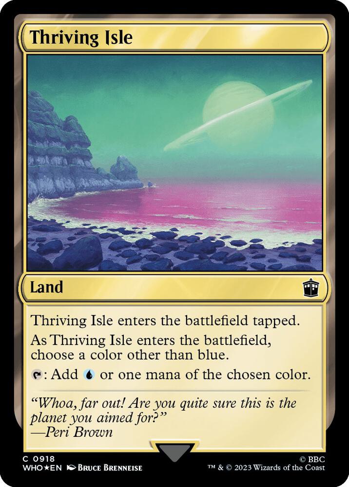 Thriving Isle (Surge Foil) 918 card from Universes Beyond: Doctor Who