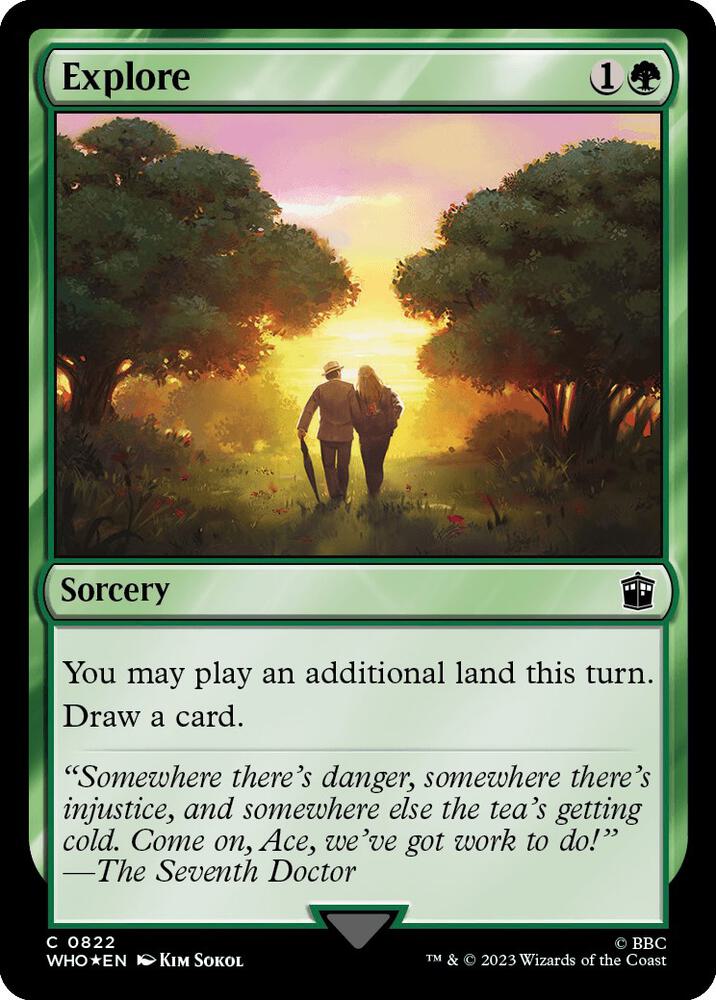Explore (Surge Foil) 822 card from Universes Beyond: Doctor Who