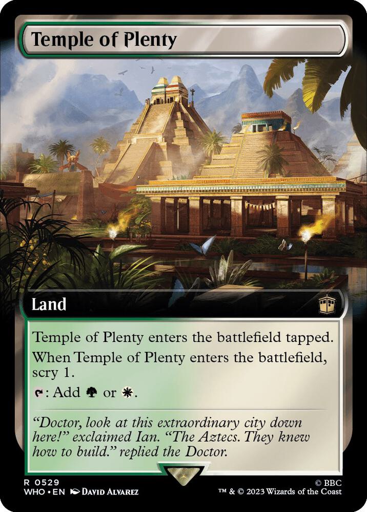 Temple of Plenty (Extended Art) 529 card from Universes Beyond: Doctor Who