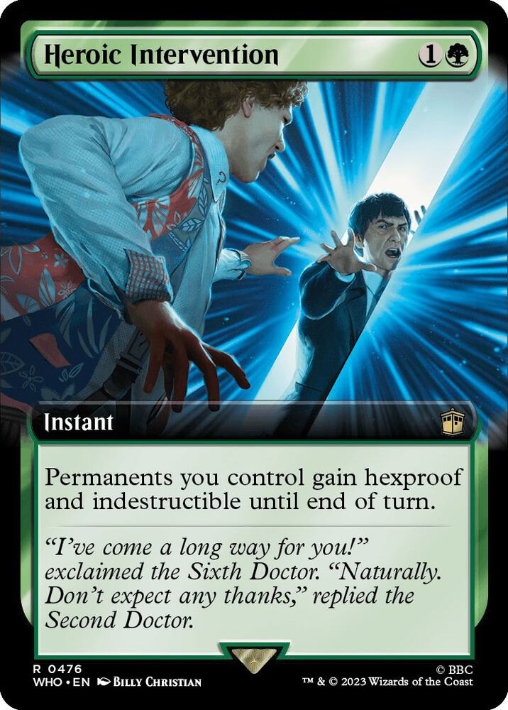 Heroic Intervention (Extended Art) 476 card from Universes Beyond: Doctor Who