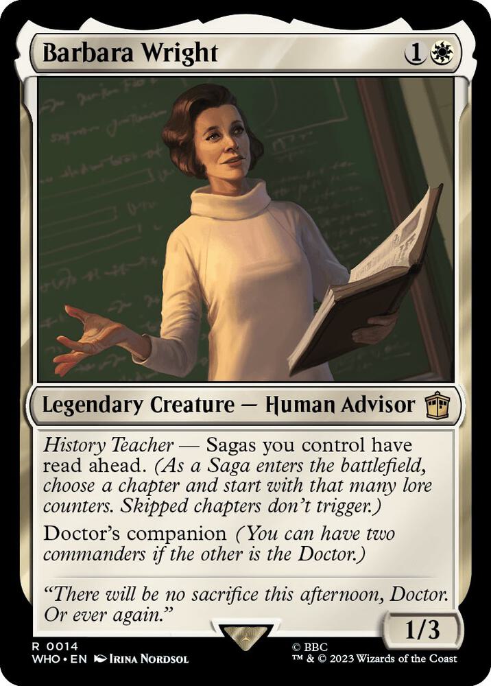 Barbara Wright 14 card from Universes Beyond: Doctor Who