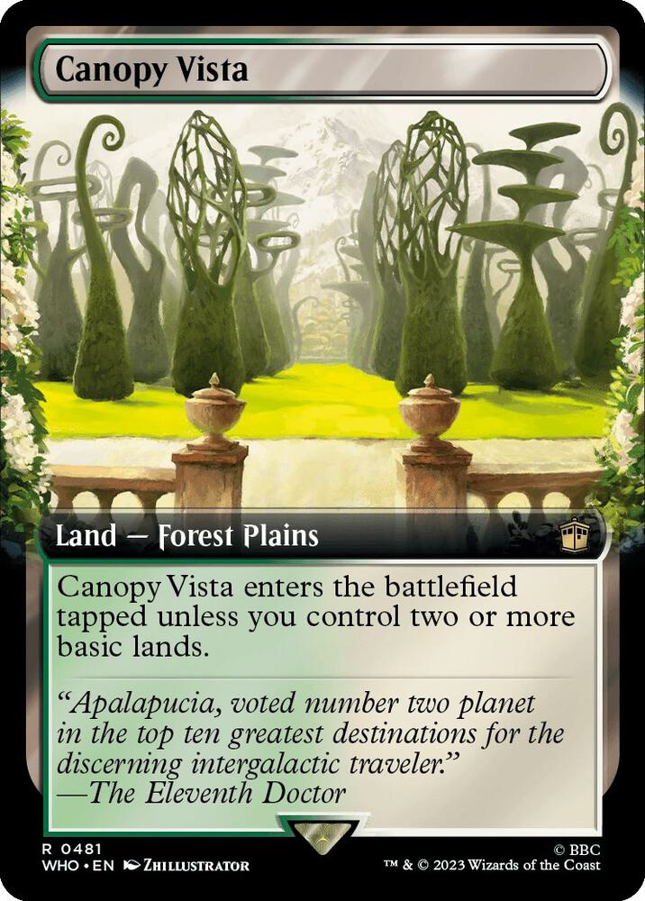 Canopy Vista (Extended Art) 481 card from Universes Beyond: Doctor Who