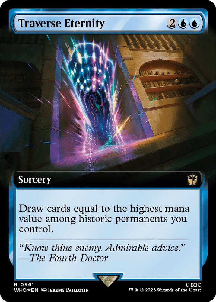 Traverse Eternity (Extended Art) (Surge Foil) 961 card from Universes Beyond: Doctor Who