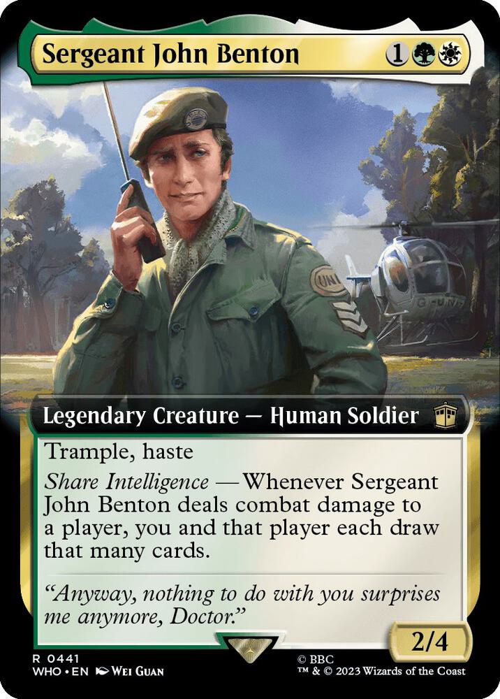Sergeant John Benton (Extended Art) 441 card from Universes Beyond: Doctor Who