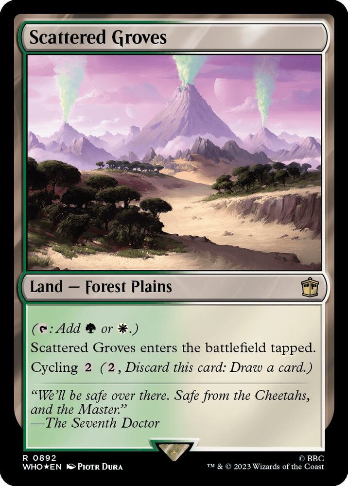 Scattered Groves (Surge Foil) 892 card from Universes Beyond: Doctor Who