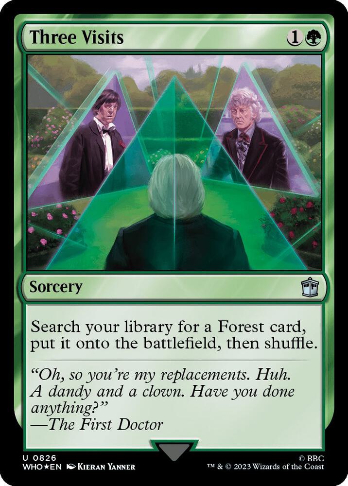 Three Visits (Surge Foil) 826 card from Universes Beyond: Doctor Who