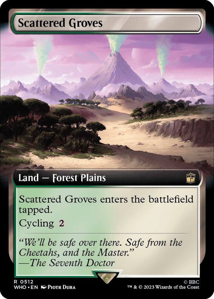 Scattered Groves (Extended Art) 512 card from Universes Beyond: Doctor Who