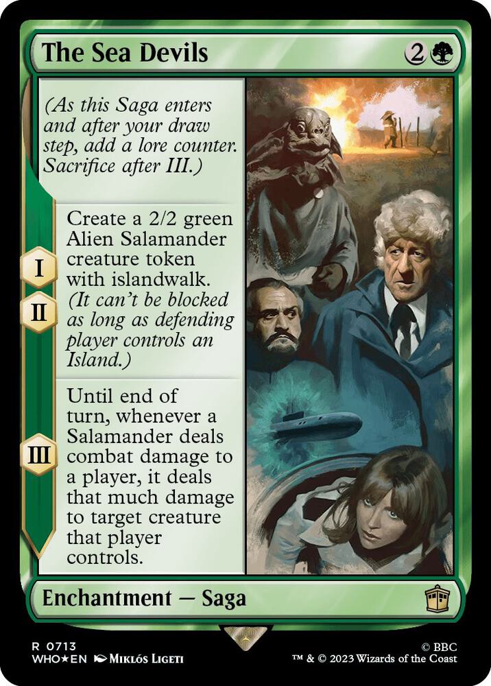 The Sea Devils (Surge Foil) 713 card from Universes Beyond: Doctor Who