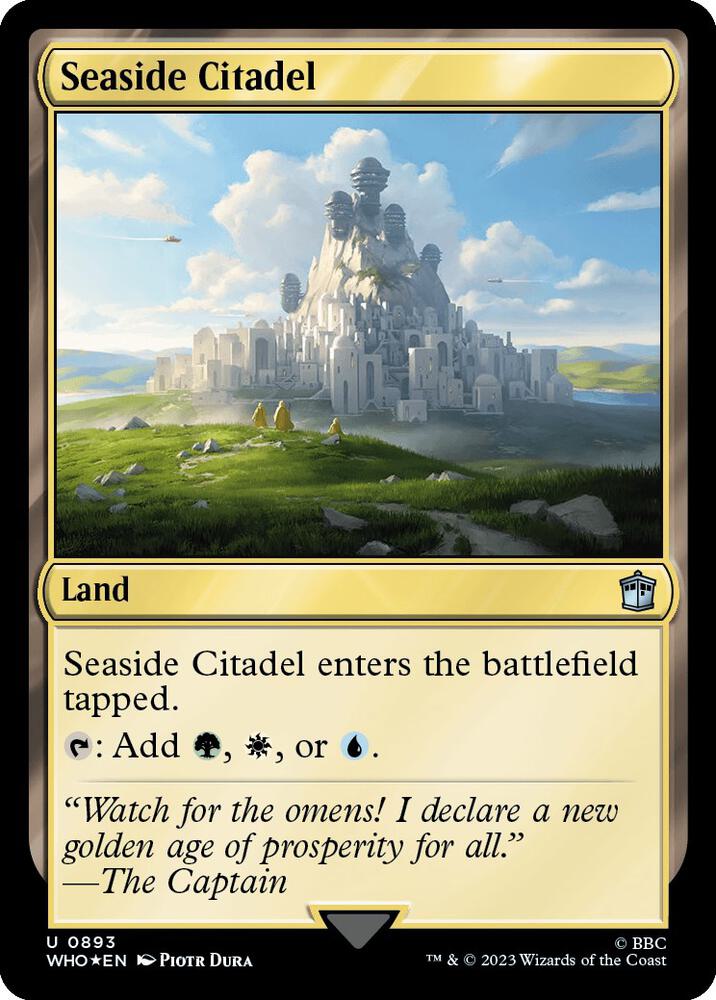 Seaside Citadel (Surge Foil) 893 card from Universes Beyond: Doctor Who