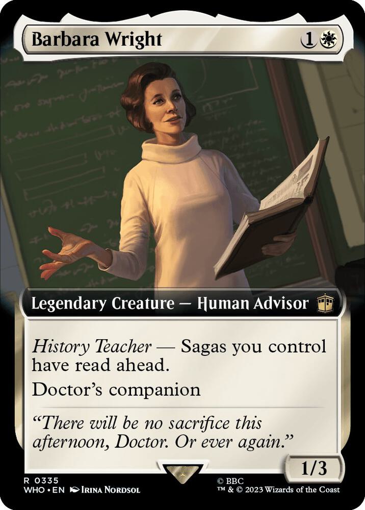 Barbara Wright (Extended Art) 335 card from Universes Beyond: Doctor Who