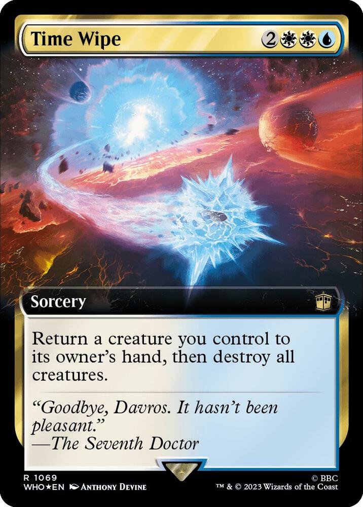Time Wipe (Extended Art) (Surge Foil) 1069 card from Universes Beyond: Doctor Who