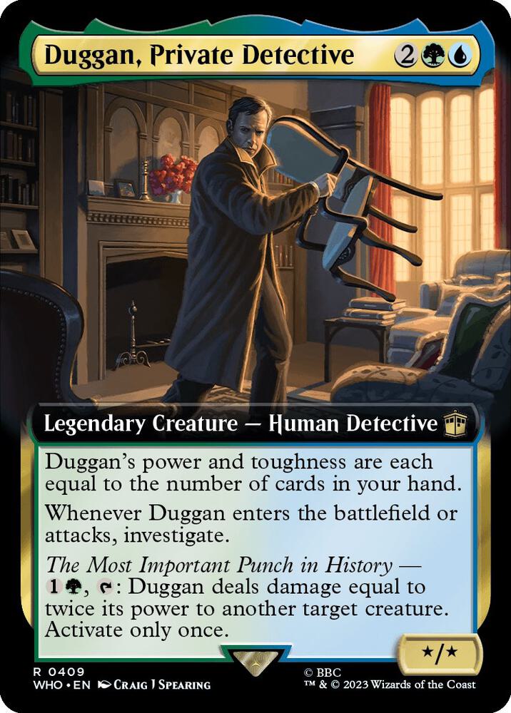 Duggan, Private Detective (Extended Art) 409 card from Universes Beyond: Doctor Who
