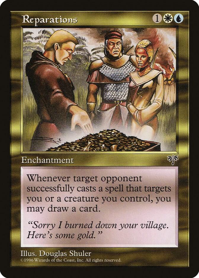 Reparations card from Mirage