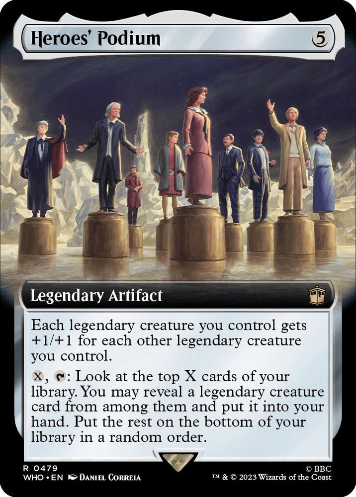 Heroes' Podium (Extended Art) 479 card from Universes Beyond: Doctor Who