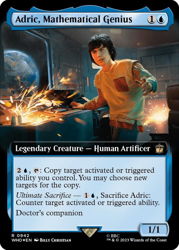 Adric, Mathematical Genius (Extended Art) (Surge Foil) 942 card from Universes Beyond: Doctor Who